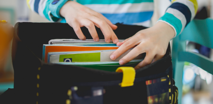 Schooltas organiseren